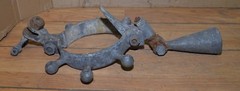 Rare cast steel vintage boat boom mast collar ring 8″ id ship collectible part