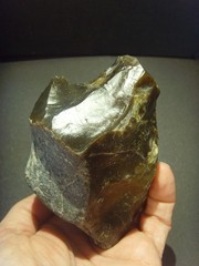 Lower Paleolithic – Chunky Acheulean notched chopper. c.450,000 BP.