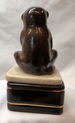 Vintage 1990’s Takahashi San Francisco Monkey Ceramic Trinket Box