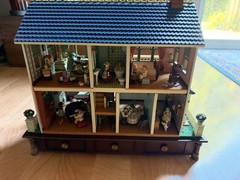 VTG 1991 Enesco Victorian Vignette Animated Action Musical Working Doll House