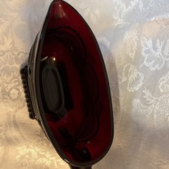 Vintage Avon Cape Cod Red Glassware Lot Butter Dish Salt Pepper Gravy 2 Servers