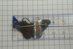 Vintage Silver 925 Butterfly Brooch Enamel Norway Blue Yellow Used