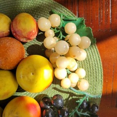MCM Vintage Alabaster Stone Faux Fruit Artificial 13 pieces Unbranded