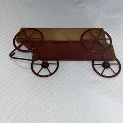 Vintage Home Interiors Decor Wood Wagon Country Cottage Farmhouse Wall Pocket