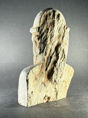 STUNNING ANCIENT N-EASTERN STONE STATUE FRAGMENT DEPICTING KING / RULER C 2500BC