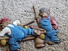 Vintage Mid Century 1971 Sexton #792 Men and Boy Shooting Pool Cast Iron