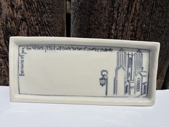 Nicole Aquillano Trinket Dish ‘Wellesley Effect’ Handmade Artist Signed 7”x3.25”