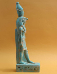 Ancient Egyptian Horus Falcon Statue Agate Stone Pharaonic Artifact Figurine