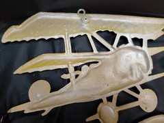 Homco Cast Metal 1975 Aviation Planes Airplane USA Wall Art Vintage Set of 3