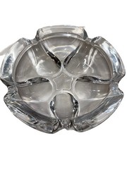 Val St. Lambert Belgium Lead Crystal Clear Ashtray Vintage Large Or Dish