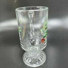 Luminarc Noel 10oz Pedestal Footed Glasses Cups Set 4 New In Box Vintage Decor