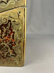 Antique Edwardian Boulle Stationery Box Asprey London Brass Scrollwork c. 1900