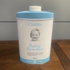 Vintage rare Cussons White Cross Baby Powder Tin 100g deco props collection Vgc