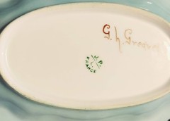 Antique Limoges Haviland HandPainted Sea Shell Motif Gold Gilt Dish Bowl Signed