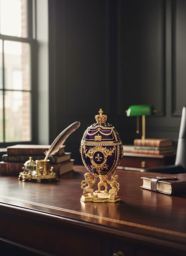 Faberge eggs Imperial Royal Handmade Fabergé egg Trinket 24k Gold 300 Swarovki