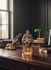 Faberge eggs Imperial Royal Handmade Fabergé egg Trinket 24k Gold 300 Swarovki