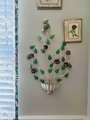 Vintage Ugaco Metal Floral Wall Decorations