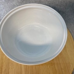 Vintage White Bowl With Strawberry Lid 7″ Diameter So Cute! Unbranded