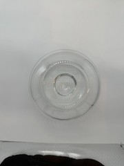 VTG Murano Hand-Blown Clear Glass Modernist Art Vessel W/Bubble Base – 6.5” x 6”