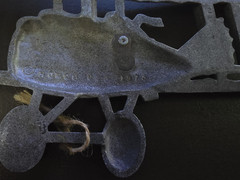 Homco Sexton Airplane Cast Metal Wall Art Decor Plane 1976 Vintage 11×5