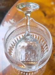 Edwardian Irish Hand Cut Crystal Wine Rinsers, Very Unique, Quality Pieces