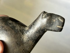 AUTHENTIC PRE-COLUMBIAN CANOPA / CONOPA LLAMA EFFIGY VOTIVE CONTAINER PERU