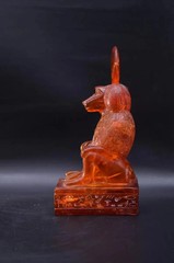 Rare Ancient Egyptian Antiquities Statue God Baboon Amber Stone Rare Egyptian BC