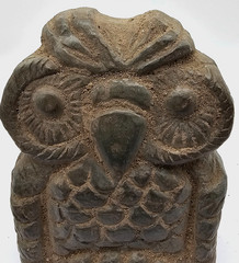 300 BC Athena Owl Ancient Greek Roman Statue Pure Stone Large Carved Artifact