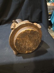 Vintage Hand Carved Wooden Candle Holder 12″ Tall Unknown Animal Depiction