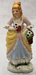 6 Vintage Occupied Japan Figurines Woman Hand Painted Victorian/Edwardian