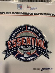 NY RANGERS PATCH ESSENTIAL WORKERS MSG NHL HOCKEY LMTD NYC HOSPITALS HEROISM