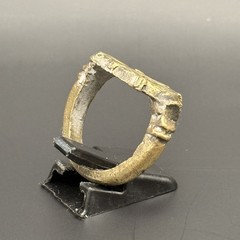 Very Rare Ancient Roman Ring Bronze Engraved Beast Authentic Antique Size 9