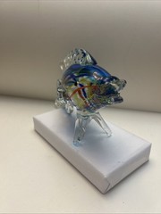 Murano Glass Fish Figurine 10 In x 5 In x 3 In Made In Italy