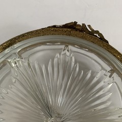 VTG Gold Ormolu Hollywood Regency Brass Beveled Glass Divided Trinket Jewel Box