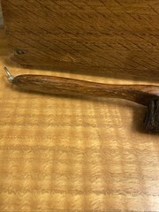 Vintage antique Edwardian inlaid wood crumb butler’s tray & brush Georgian style