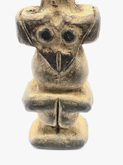 Neolithic Stone Idol Worshiper Figure Ancient Fertility Sculpture Artifact