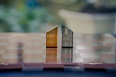 Minimalistic Brown & Black Crystal Chess Set | Architectural Design Chess Set