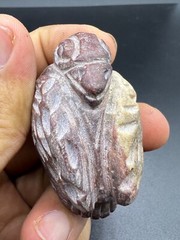 Natural Jasper Stone Rare Unique A Bird Figured Statue Beads