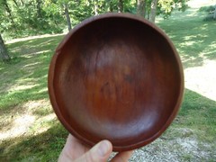 Teak Wardrobe Bowl Footed Catch All Trinket Dish Made In Taiwan VTG Classic