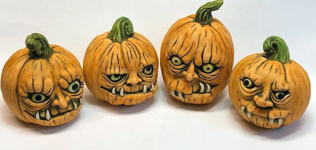 Neil Eyre Designs Halloween horror Large creepy monster Face pumpkin UPICK1