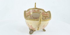 Art Deco Style Bowl Soapdish Flower Art Nouveau Style Porcelain Porcelain