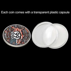 Route 66 USA Commemorative Coin Classic Car & Diner Collectible Travel Souvenir