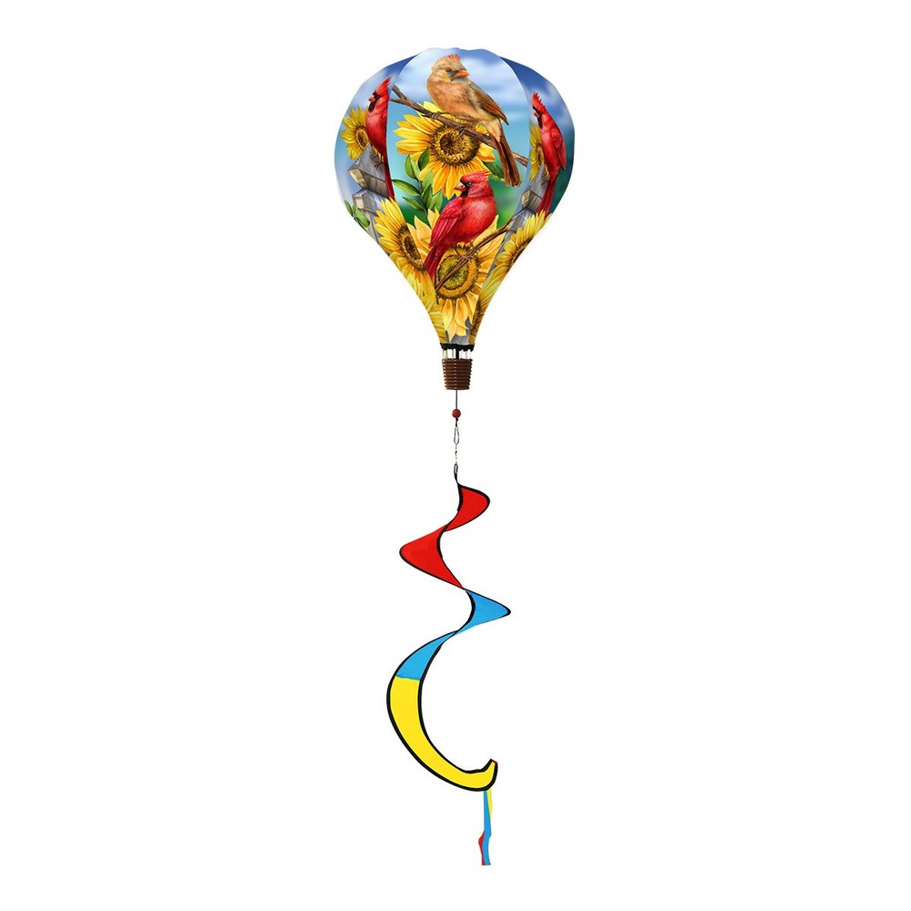 Briarwood Lane Summer Cardinals & Sunflowers Hot Air Balloon Spinner 54×12