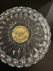 1986 Avon 100 Presidents Club GREEN Genuine Lead Crystal Covered Trinket Dish