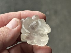 INCREDIBLE CLEAR QUARTZ DUAL JAGUAR EFFIGY PRE-COLUMBIAN PENDANT, MEXICO, COA