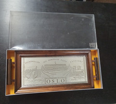 Norway Oslo Wood Serving Tray Souvenir Handles Home Decor Collectible Decorative