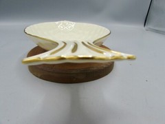 LENOX IVORY FISH / PINEAPPLE SHAPE BOWL WITH GOLD TRIM MADE IN USA GOLD LABEL