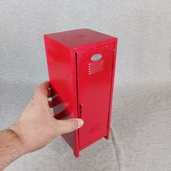 Vintage 1990’s Y2K Red Mini Metal Locker Storage 11”