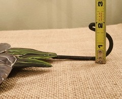 Vintage Toleware Iris Flower Wall Hook Cottagecore Gardencore 10.5”