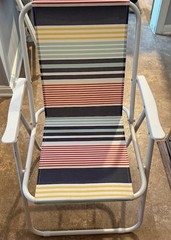 Folding Beach Chair, Lightweight Beach Chair with High Back, Portable Foldabl…